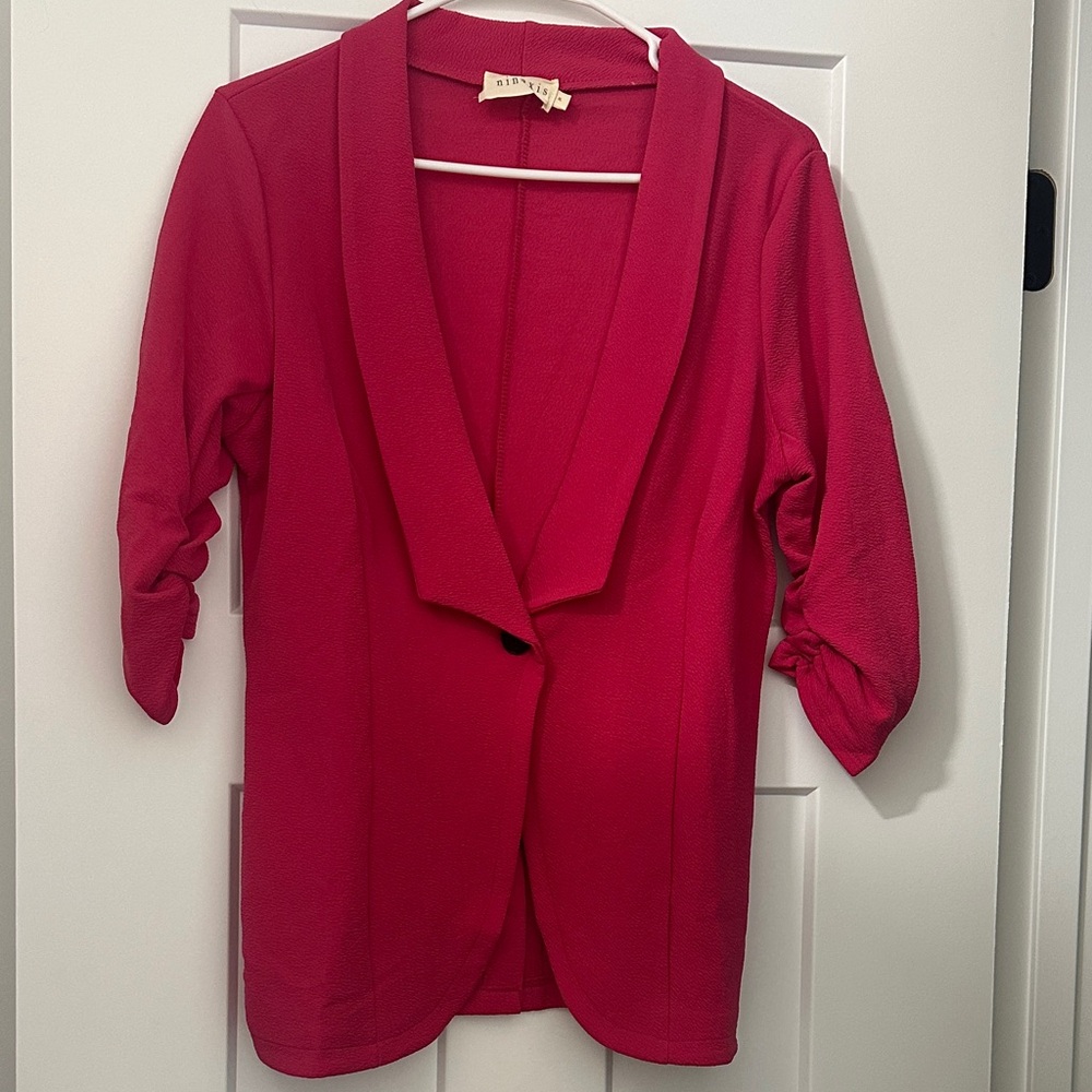 Boutique  Nnexis Bold Pink BlazerXL NWOT